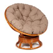 Кресло-качалка PAPASAN/ПАПАСАН w 23/01 B /с подушкой/ Cognac (коньяк), экошерсть Коричневый, 1811-5