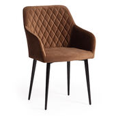 Кресло BREMO (mod. 708) ткань/металл, 58х55х83 см, высота до сиденья 48 см, коричневый barkhat 11/черный