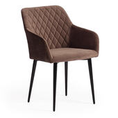 Кресло BREMO (mod. 708) ткань/металл, 58х55х83 см, высота до сиденья 48 см, коричневый barkhat 12/черный