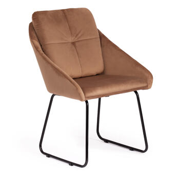 Кресло STAR (mod. CY-1919) / 1 шт. в упаковке вельвет/металл, 68 х 60 х 88 см , коричневый (HLR11)/черный
