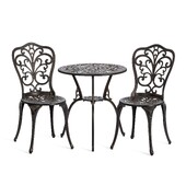 Комплект Secret de Maison Romance/Романс (стол+2 стула) алюминиевый сплав, D60/H67, 53х41х89см, бронзовый