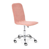 Кресло RIO флок/кож/зам , розовый/белый, 137/36-01