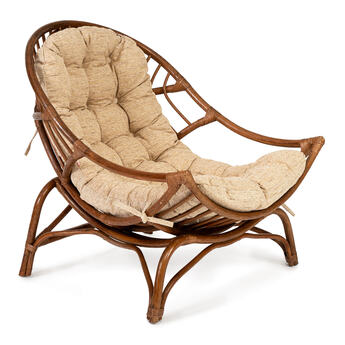 Кресло VENICE / без подушки / 84x105x90 см, coco brown (коричневый кокос)