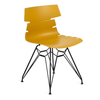 Стул HANSEN (mod. 622N) пластик/металл, 51х47х80 см, высота до сиденья 45 см, оранжевый/черный