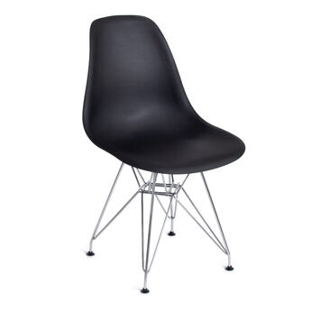 Стул CINDY IRON CHAIR (EAMES) (mod. 002) металл, пластик, 51x46x82,5, черный