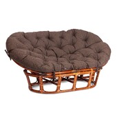 Диван Мамасан/Mamasan (23/02 W) /с подушкой и ремешками/ подушка 182х119см, 169х102х80см, пекан орех, ткань, коричневый, 3м7-147