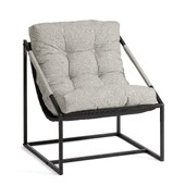 Кресло Charli / Чарли без подлокотника рогожка, серо-бежевый, 3M 16/2, 70х70х84 см