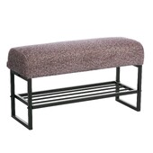 Банкетка-обувница Charli Lux/Чарли Люкс велюр/букле, vt шейп какао