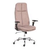 Кресло Eton/Итон хром 5Д ткань, светло-коричневый,