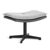 Пуф Космо/Cosmo велюр/букле (HYP) /экокожа, светло-серый/графит