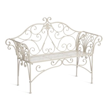 Скамья Secret de Maison Божоле/Beaujolais (мод.PL08-8574) металл, 136х46х96см, античный белый