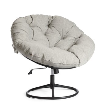 Кресло CLOUDE HOME рогожка/металл, 97х98х90-96см, серо-бежевый, 3M 16/2