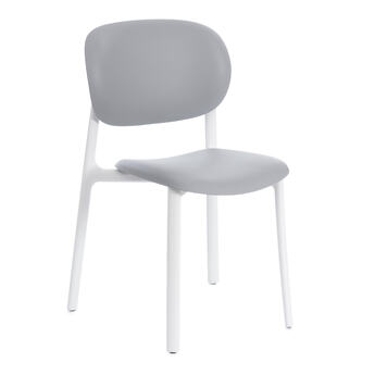 Стул ADORE (mod. XRB-1025) пластик, серый / белый (grey / white), 41 х 53 х 81,5 см