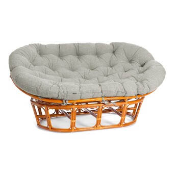 Диван MAMASAN/МАМАСАН 23/02 W /с подушкой/ 169х102х80см, медовый, матрац 182х119см, ткань серо-бежевая 3м 16/2