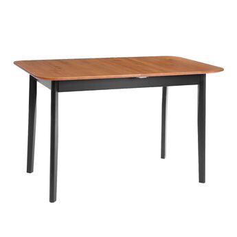 Стол Соната Люкс раздвижной/Sonata Lux extension table массив сосны, антик/чёрный, 120-(150)х75х73 см