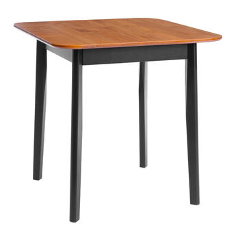 Стол Соната Люкс/ Sonata Lux table, 75х75х73 см массив сосны, антик/чёрный, 75х75х73 см