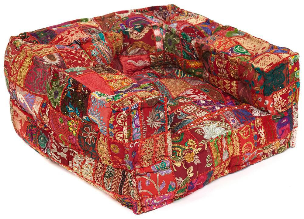 Кресло Secret De Maison GIPSY (mod. MA-111) cotton patchwork, 80х80х20см, этнический красный