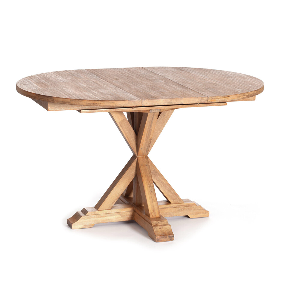 Стол обеденный Secret De Maison AVIGNON ( mod. PRO-D05-ROUND ) дерево акация, 77х100(135)х100см, Натуральный (Brushed Ash color)