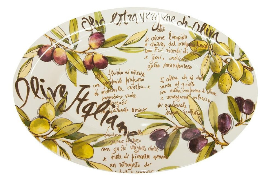OLIVES Oval platter  (mod. C/1179 ) | Блюдо овальное "ОЛИВКИ" керамика, 45 х 33 см