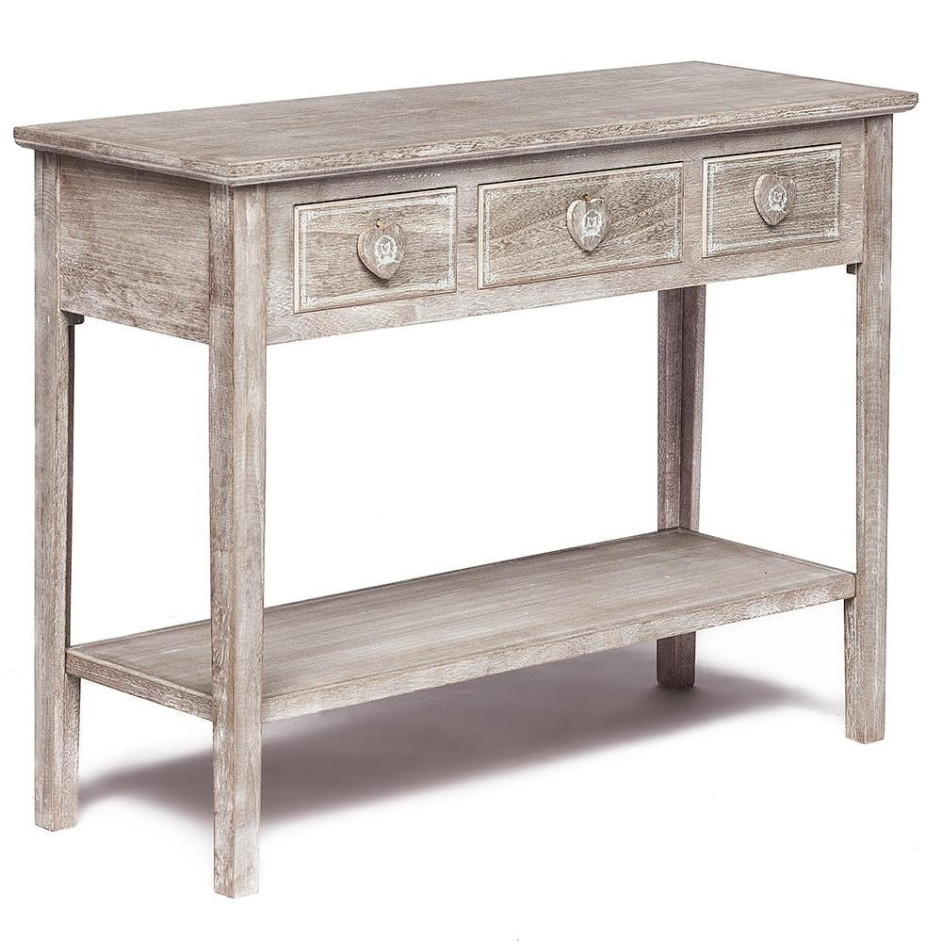 Стол консольный Secret De Maison  Lilou (mod. 63103) дерево павловния, мдф, 105х40х81см, Античный коричневый