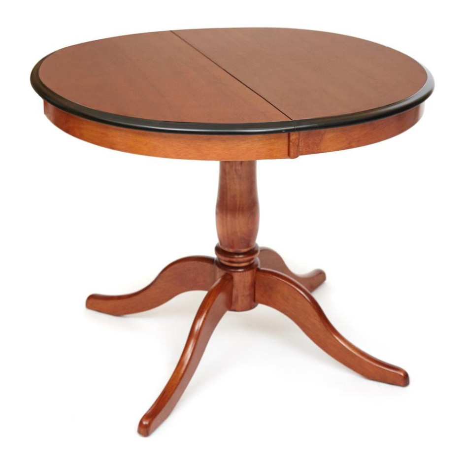 Стол раскладной Siena ( SA-T4EX) дерево гевея/мдф, 90+30х90х75см, MAF Brown