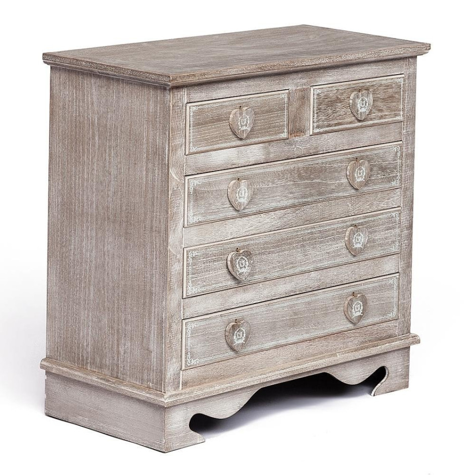 Комод Secret De Maison Lilou (mod. 63100) дерево павловния, мдф, 74х37,5х74см, Античный коричневый