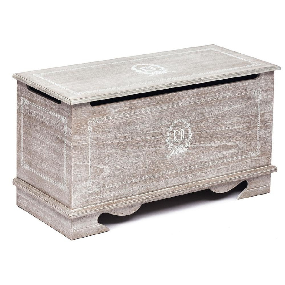 Ящик для хранения Secret De Maison  Lilou (mod. 63102) дерево павловния, мдф, 80х35х43см, Античный коричневый