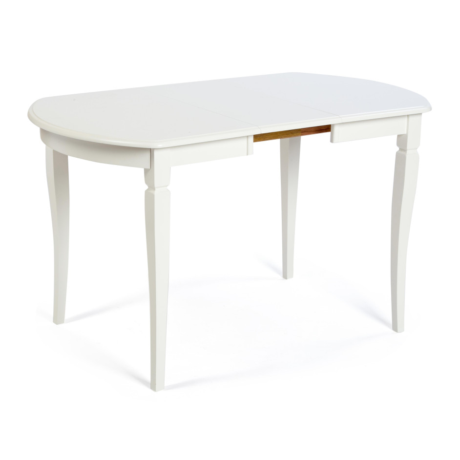 Стол раскладной Modena (MD-T4EX) дерево гевея/мдф, 100+29х75х75 см, ivory white (слоновая кость 2-5)