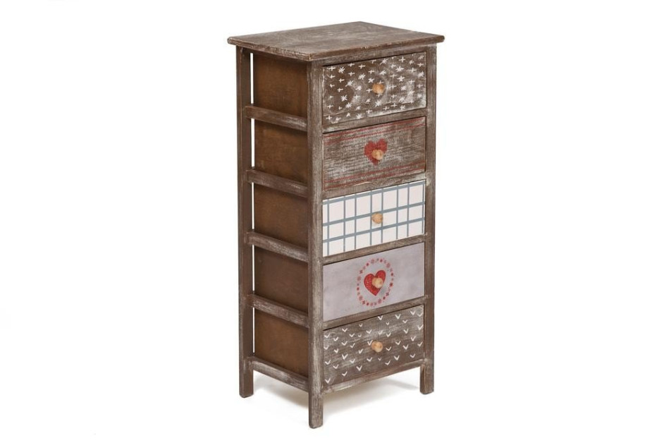 Тумба с 5 ящиками Secret De Maison CHRISTMAS 5 ( mod. HX16-011NS ) дерево павловния, мдф, 40х30х85см, brown (коричневый)