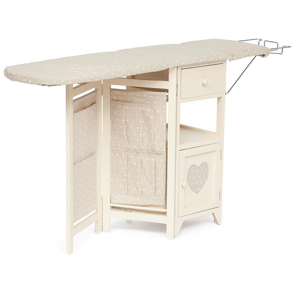 Гладильный комод с 2 ящиками Secret De Maison AMANT  (mod. XD1268) дерево павловния, мдф, 126х30х72см, butter white (слоновая кость)