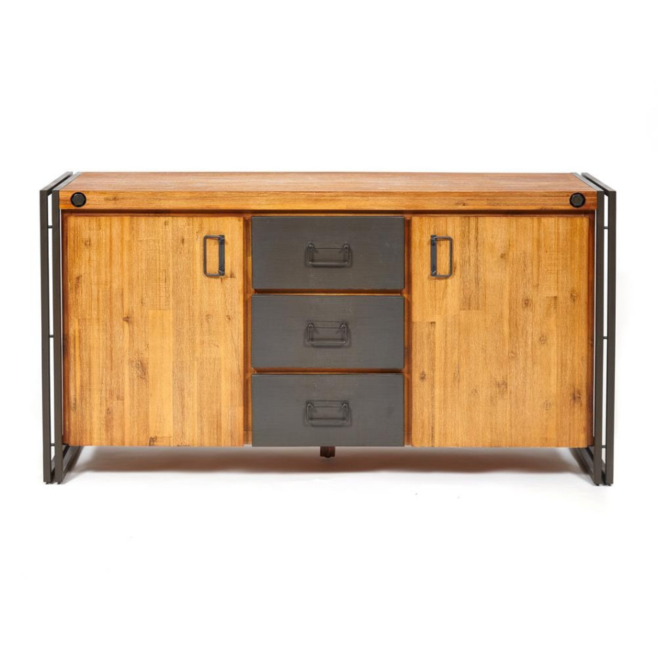 Комод Secret De Maison CITY ( mod. CTY D01ABOIS2-150 ) дерево акация, 150*45*80, коричневый дым (smoke brown B034)