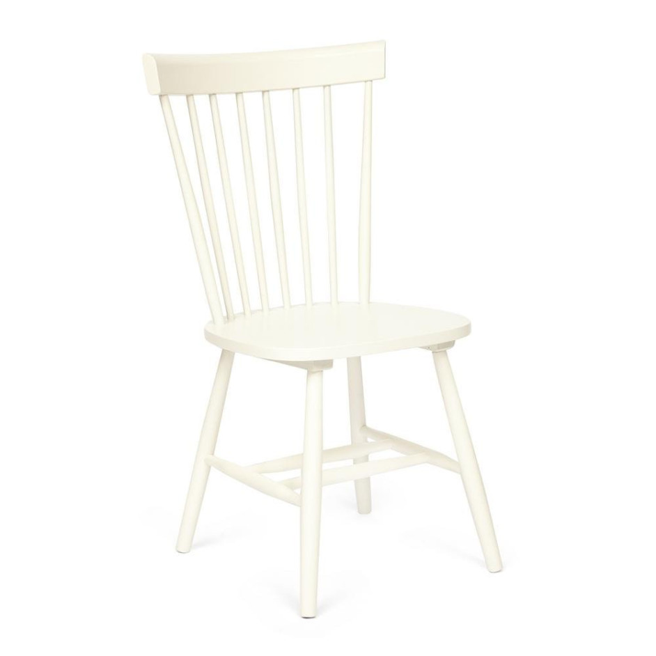 Стул PARKER (mod. 5006A) дерево гевея, 54х52х92см, ivory white (слоновая кость)