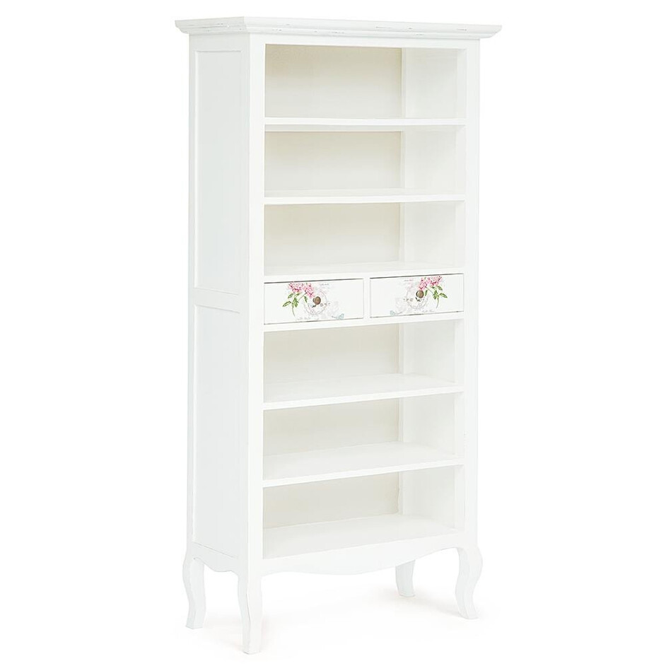Книжный шкаф Secret De Maison Fleurimont (mod. MUR95) красное дерево, 90х40х180см, butter white/слоновая кость