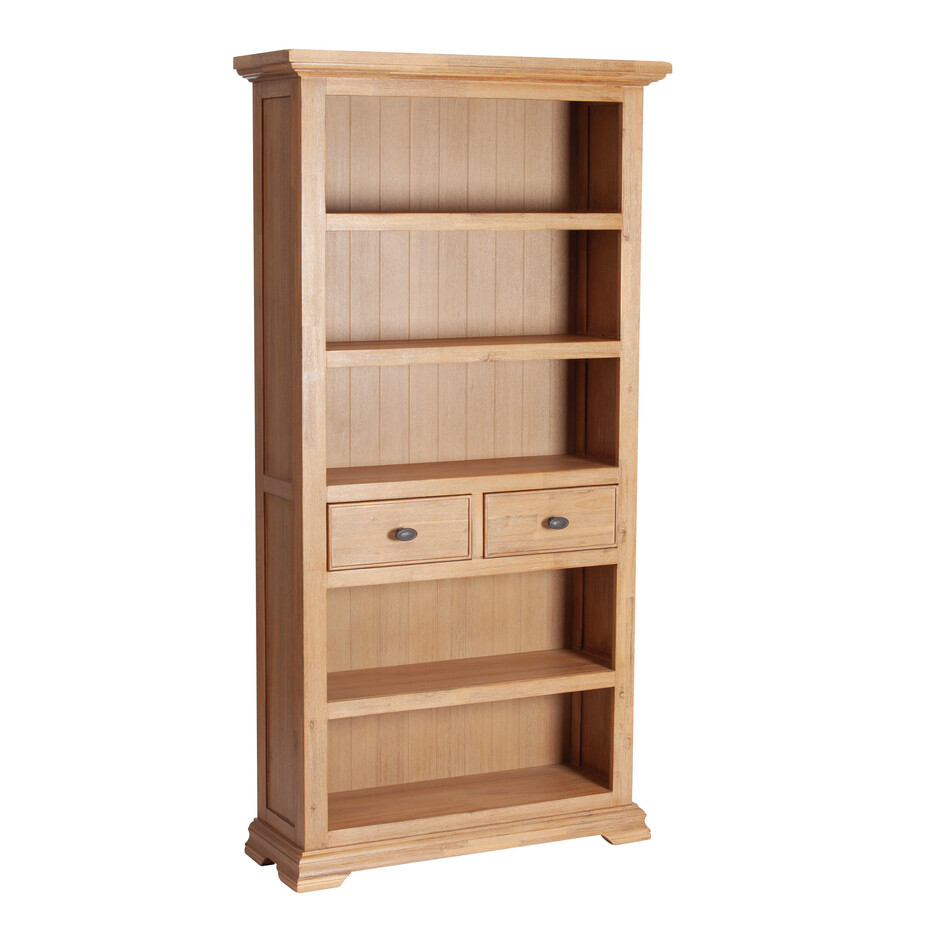 Книжный шкаф большой Secret De Maison AVIGNON ( mod. PRO-L02 ) дерево акация, 195х100х35см, Натуральный (Brushed Ash color)
