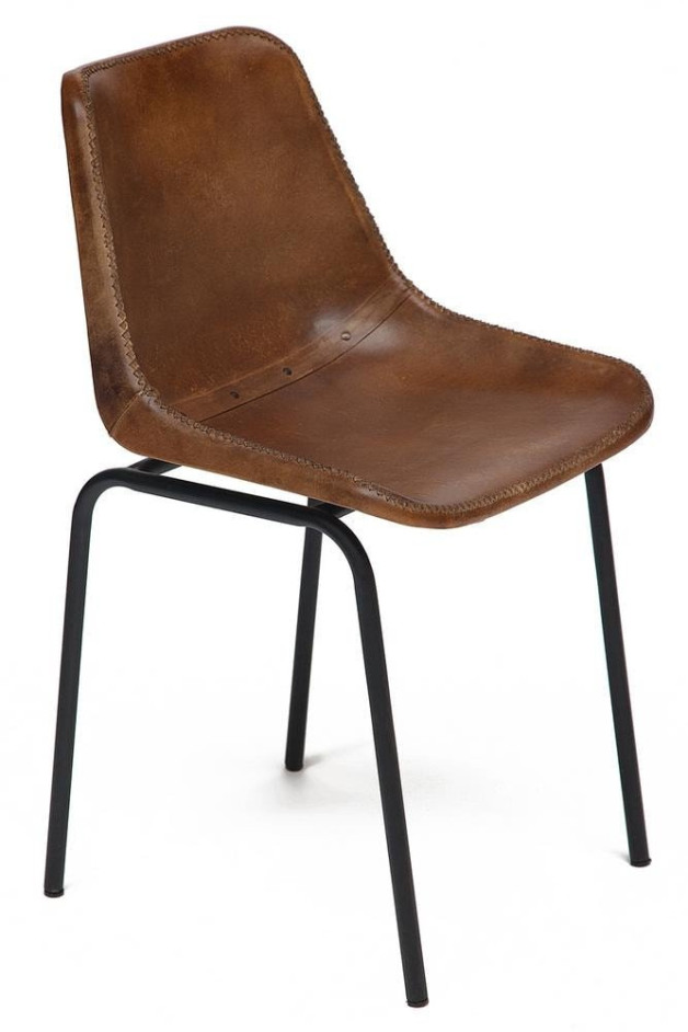 Стул Secret De Maison RINO ( mod. 2192 ) металл/кожа буйвола, 47*45*79см, Античный светлый