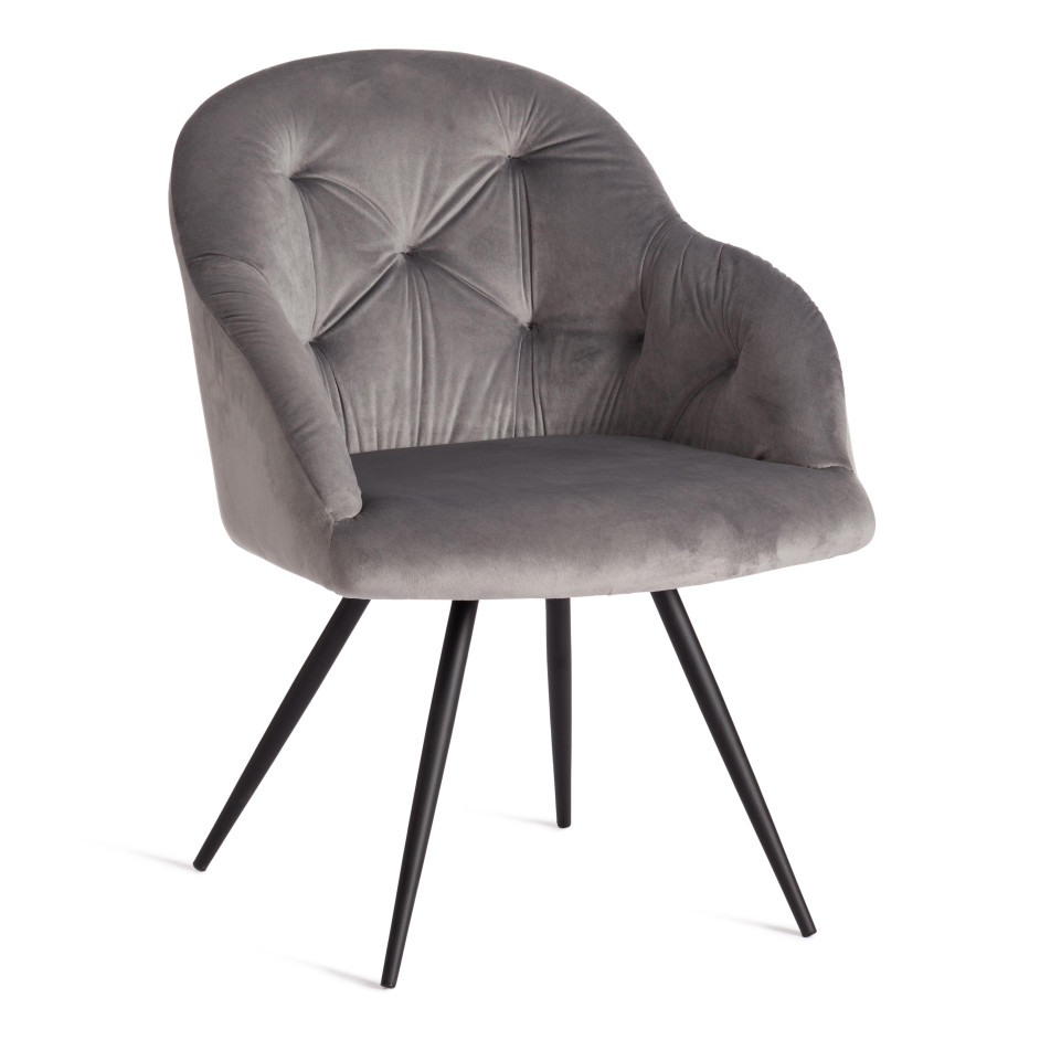 Кресло LIVORNO ( mod.1602 ) металл/ткань, 67х57х82см, серый вельвет