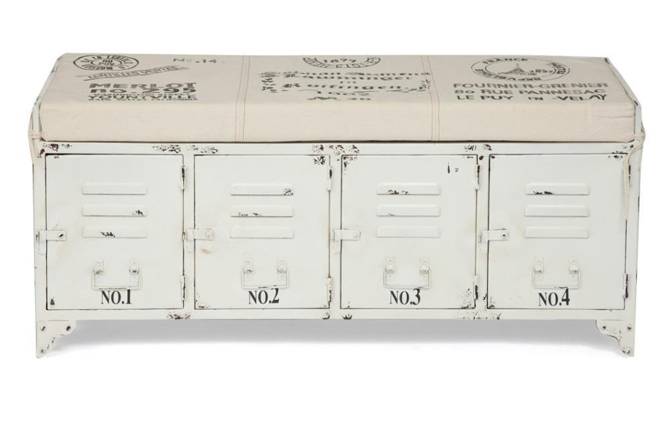 Банкетка Secret De Maison STEEL ( mod. M-14527 ) металл, 120*41*52, белая