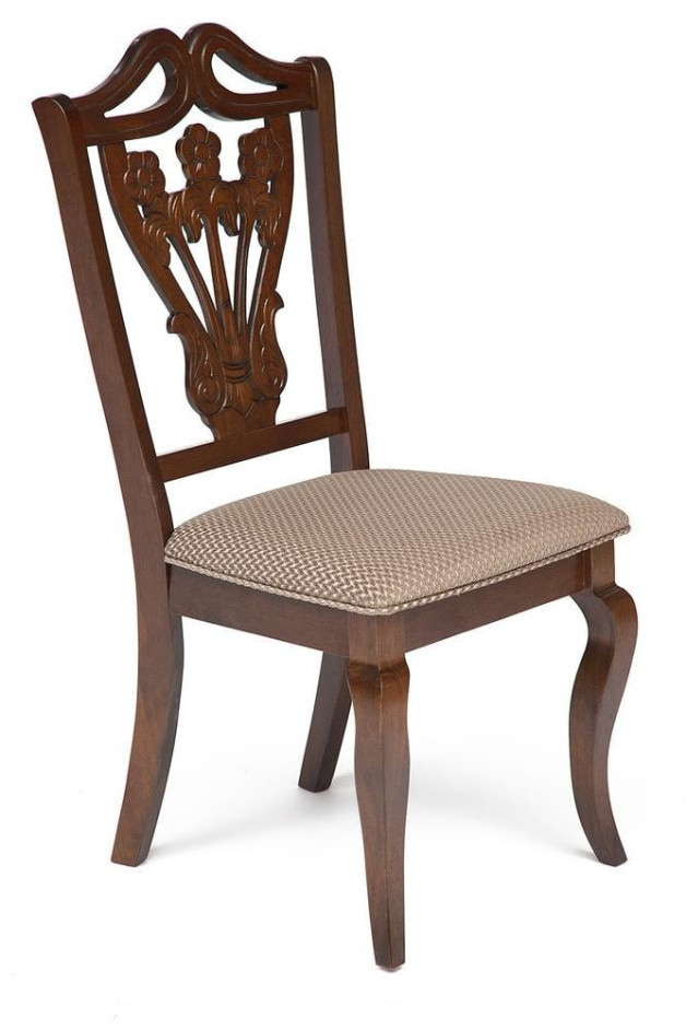 Стул Medea дерево гевея, 49х56х102см, Cappuchino , ткань светло-корричневая (HE490-02)