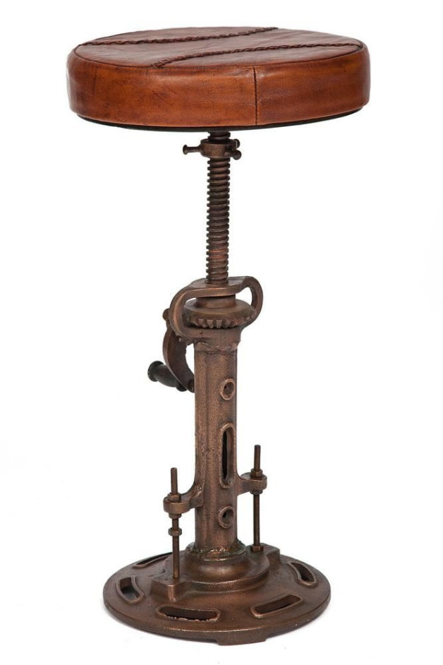 Стул Secret De Maison KENDOZ ( mod. M-14523 ) металл/кожа буйвола, D32х50,5-73см, коричневый