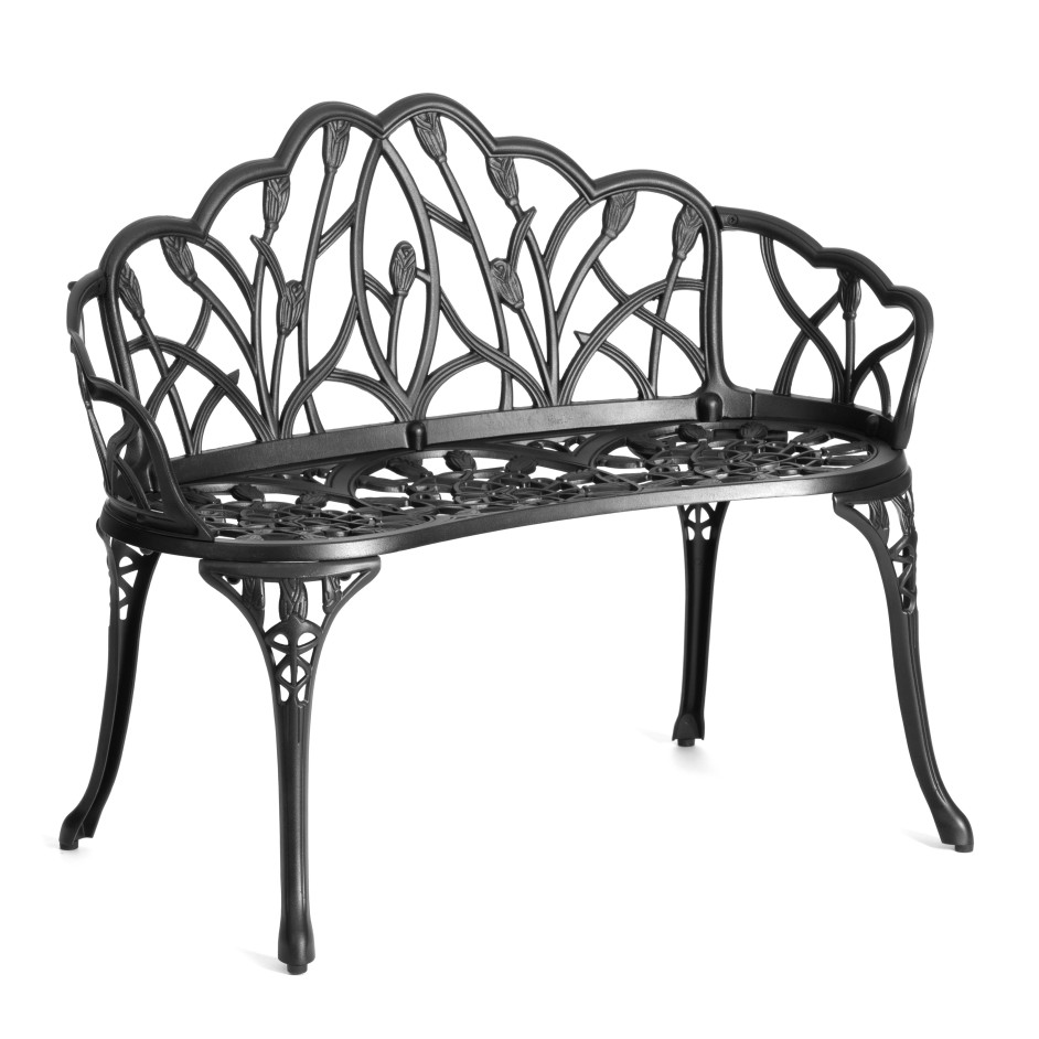 Скамья Secret De Maison Strauss (Штраус) алюминиевый сплав, 99хх56х76см, черный