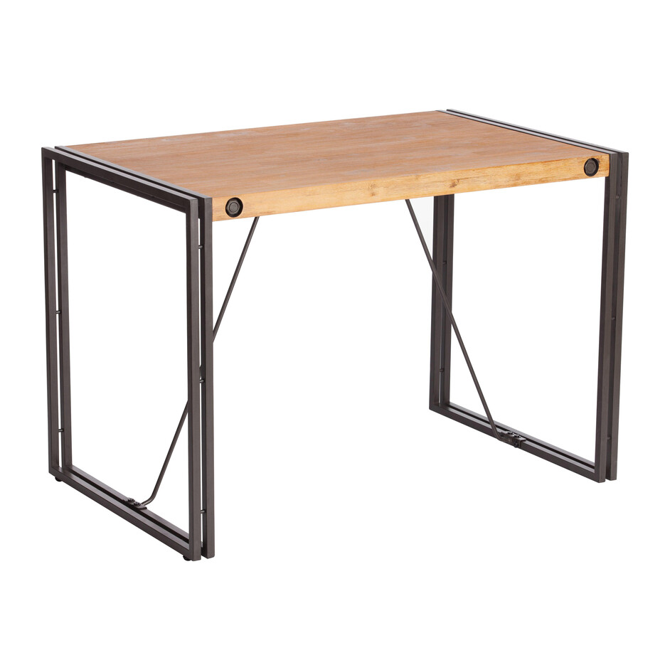 Стол обеденный Secret De Maison CITY ( mod. CTY D04-110*70 ) металл/дерево акация, 110х70х76см, коричневый дым (smoke brown B034)