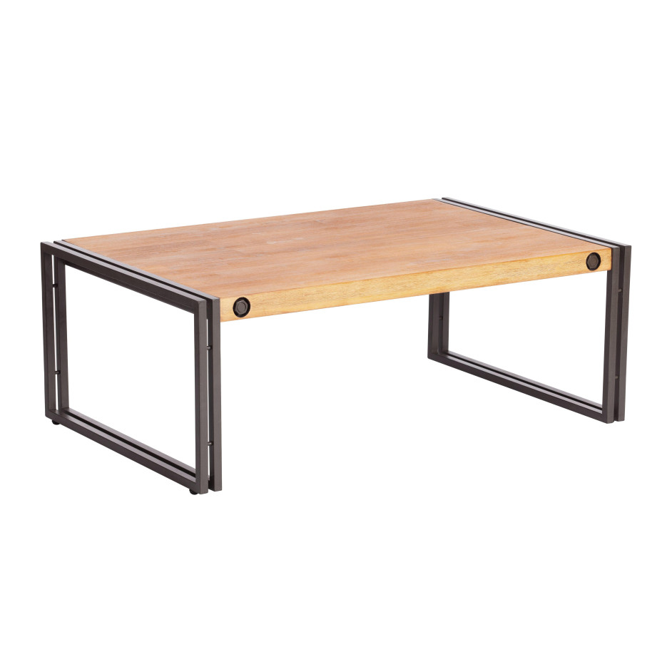 Стол кофейный Secret De Maison CITY ( mod. CTY L11 ) металл/дерево акация, 40х110х70см, коричневый дым (smoke brown B034)