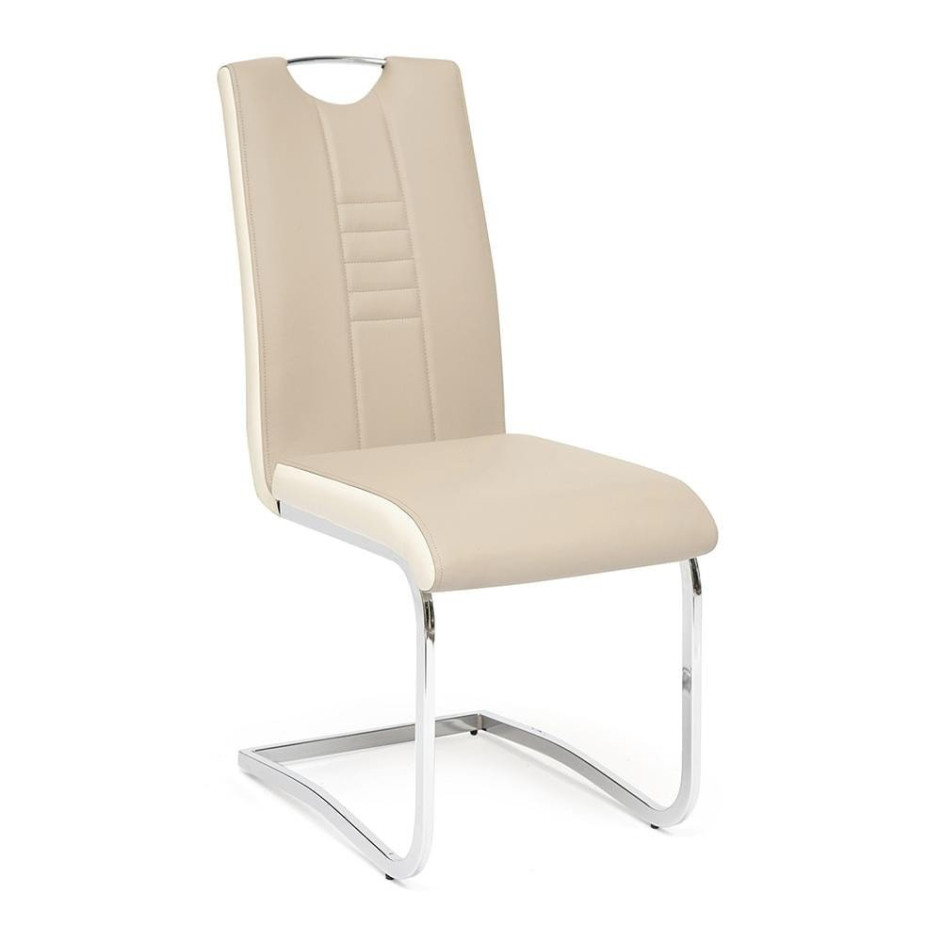 Стул STERN ( mod.1314 ) металл/экокожа, 42х62х97,5 см, шампань/слоновая кость