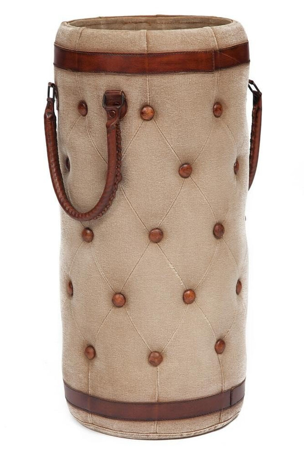 Подставка для зонтов Secret De Maison WATSON ( mod. M-3533 ) металл/кожа буйвола/ткань, 61хD29см, коричневый, ткань: винтаж