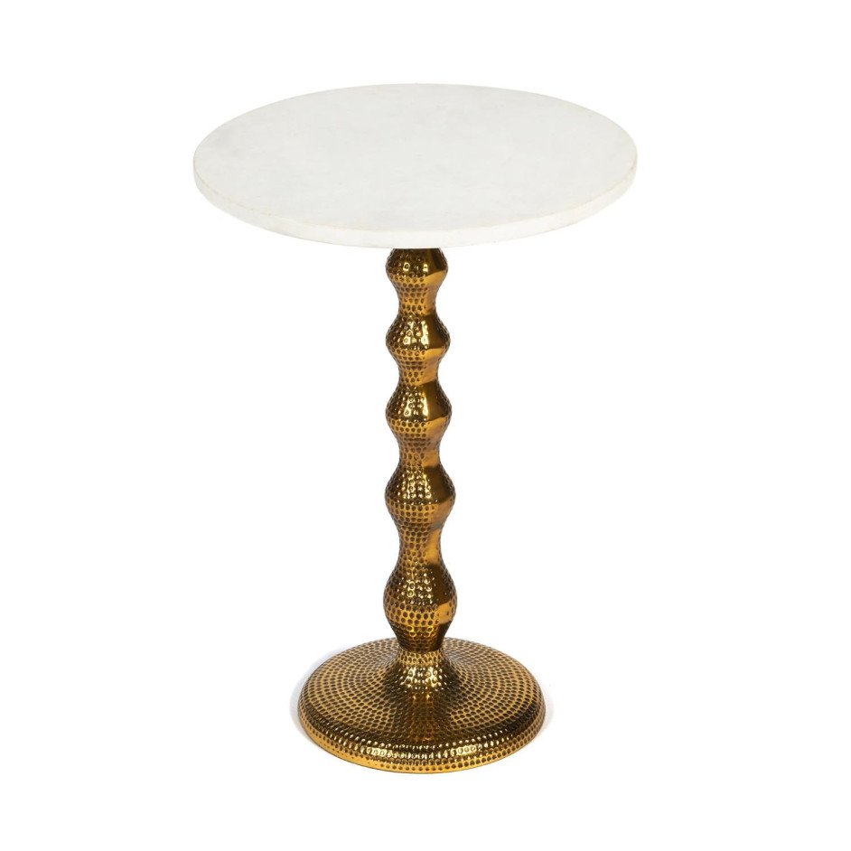 Столик кофейный Secret De Maison BOLLY ( mod. 12483-M ) алюминиевый сплав/мрамор, 40,5x40,5x58,5 см, античная медь