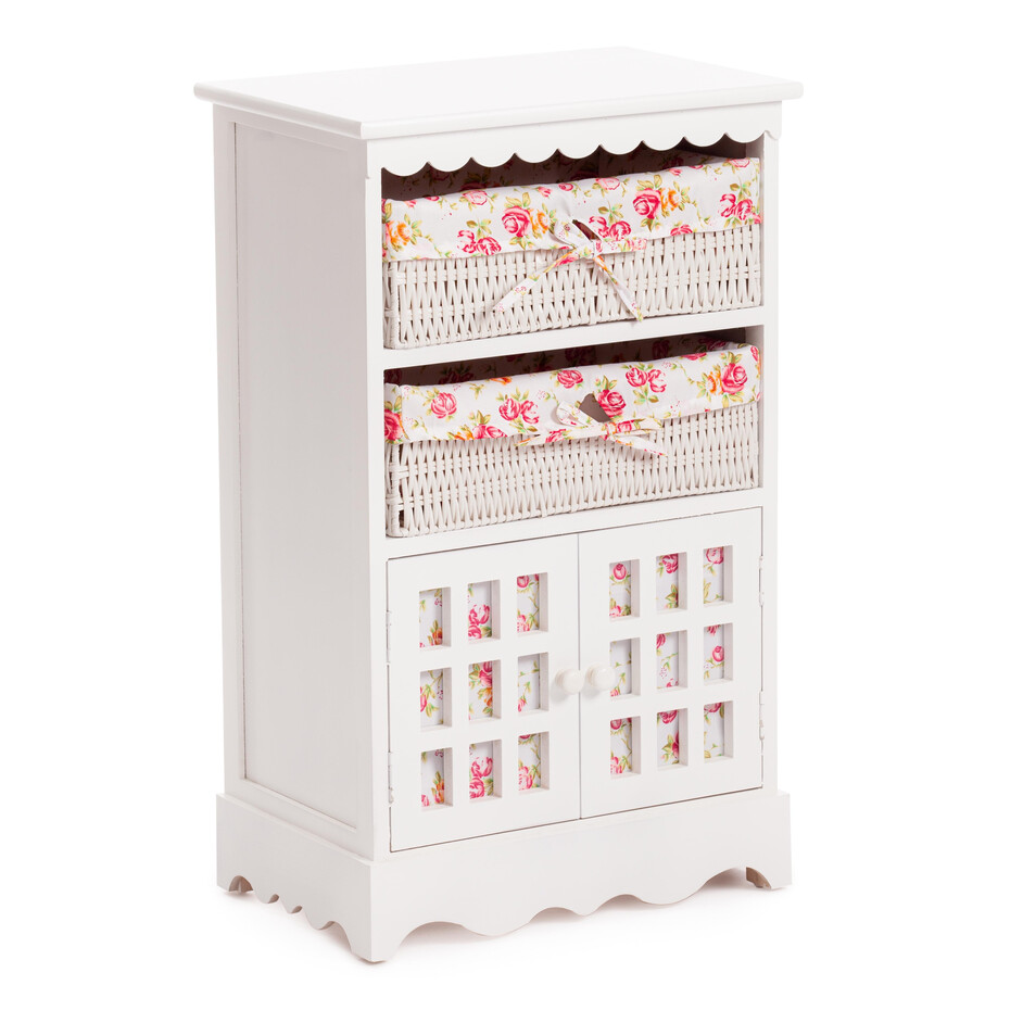 Комод с 2-мя корзинами Secret de Maison Le Ray/Ле Рэй (мод.TT-WC004 ) МДФ+Павловния, 45*30*73, Белый (White)