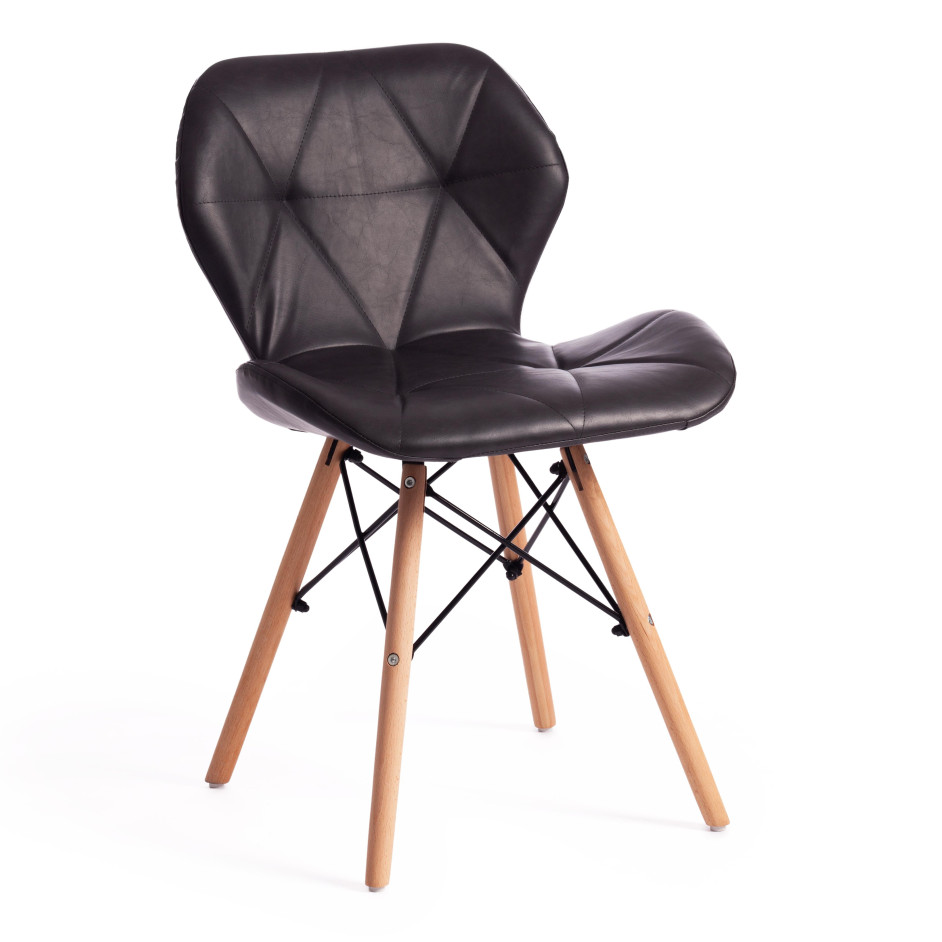 Стул STUTTGART (mod. 74) / 1 шт. в упаковке экокожа/дерево береза/металл, 50 х 47 х 73 см, серый 22