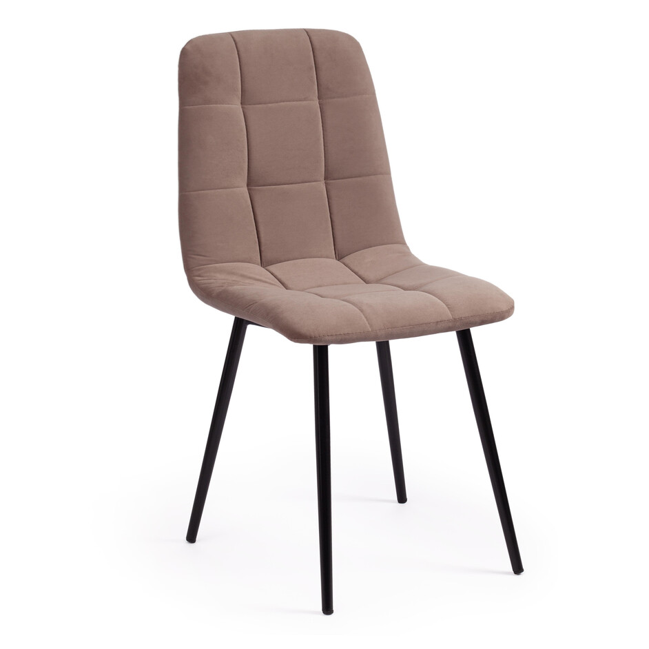 Стул Chilly Max/Чилли Макс  велюр/металл, 45х54х90см, серо-бежевый 08/черный