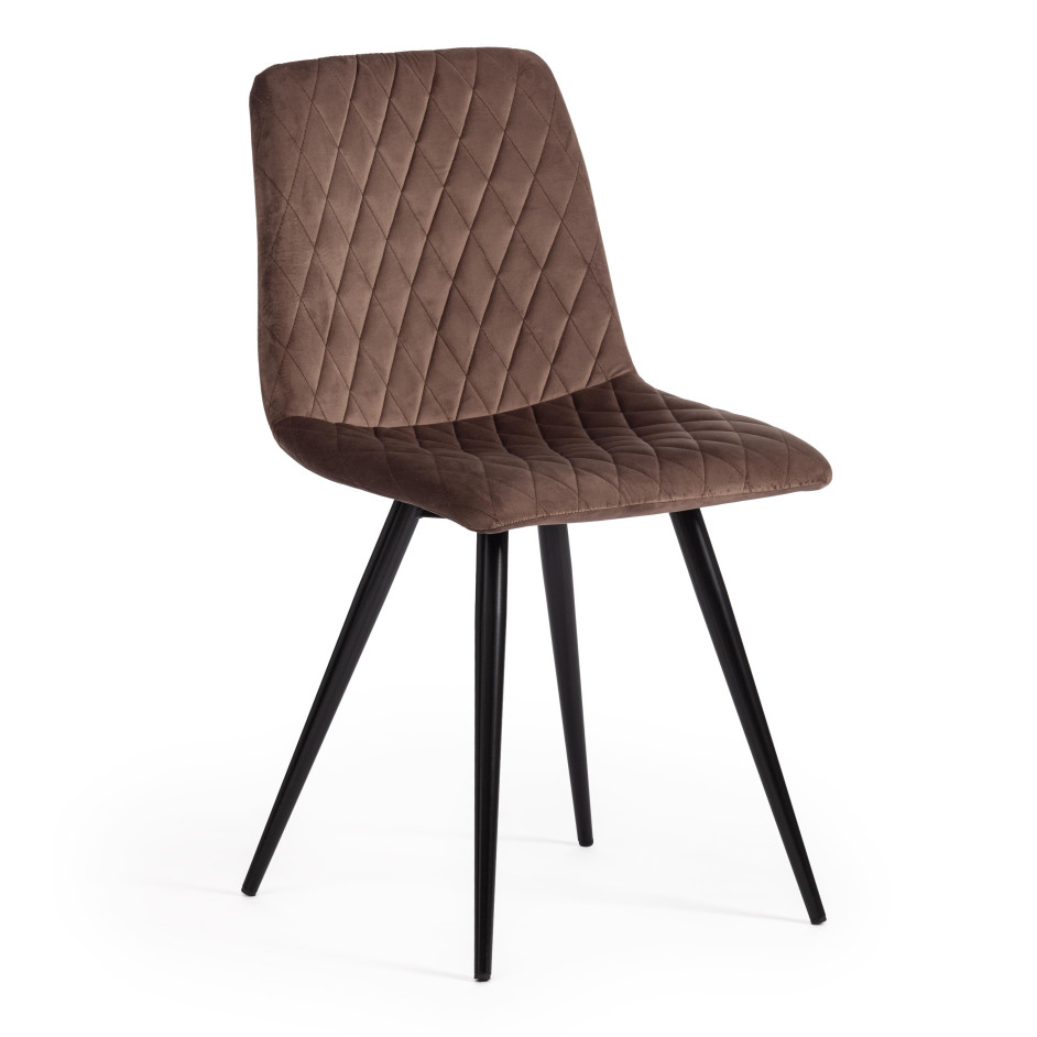 Стул CHILLY X (mod. 7096) / 1 шт. в упаковке ткань/металл, 45x53х88 см, высота до сиденья 50 см, коричневый barkhat 12/черный