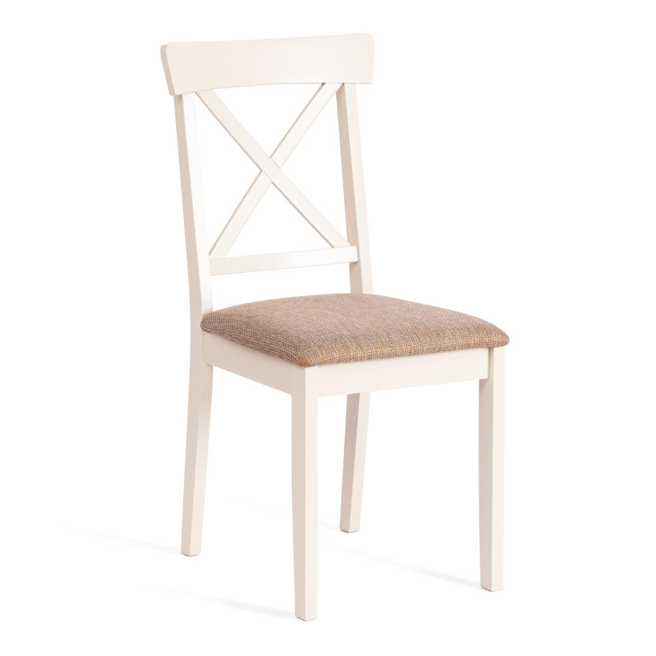 Стул Гольфи 2/ Golfi 2 дерево гевея, 45*51*94, ivory white, ткань кор.-зол. (1505-9)